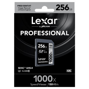 Lexar Professional SDXC 1000x 256GB  UHS-II Flash-Speicherkarte LSD256CRBEU1000-22